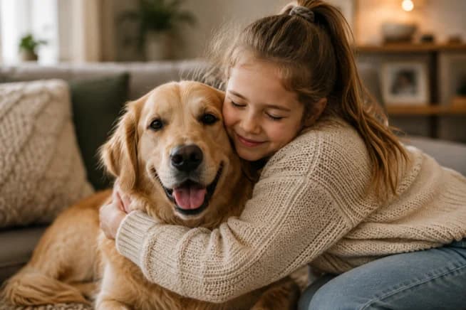 Barn der krammer familiens hund